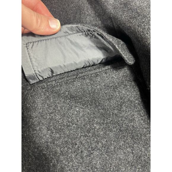 London Fog Mens Coat Gray Long Sleeve Sz Large L Button Up Wool Blend Dry Clean - Picture 16 of 16